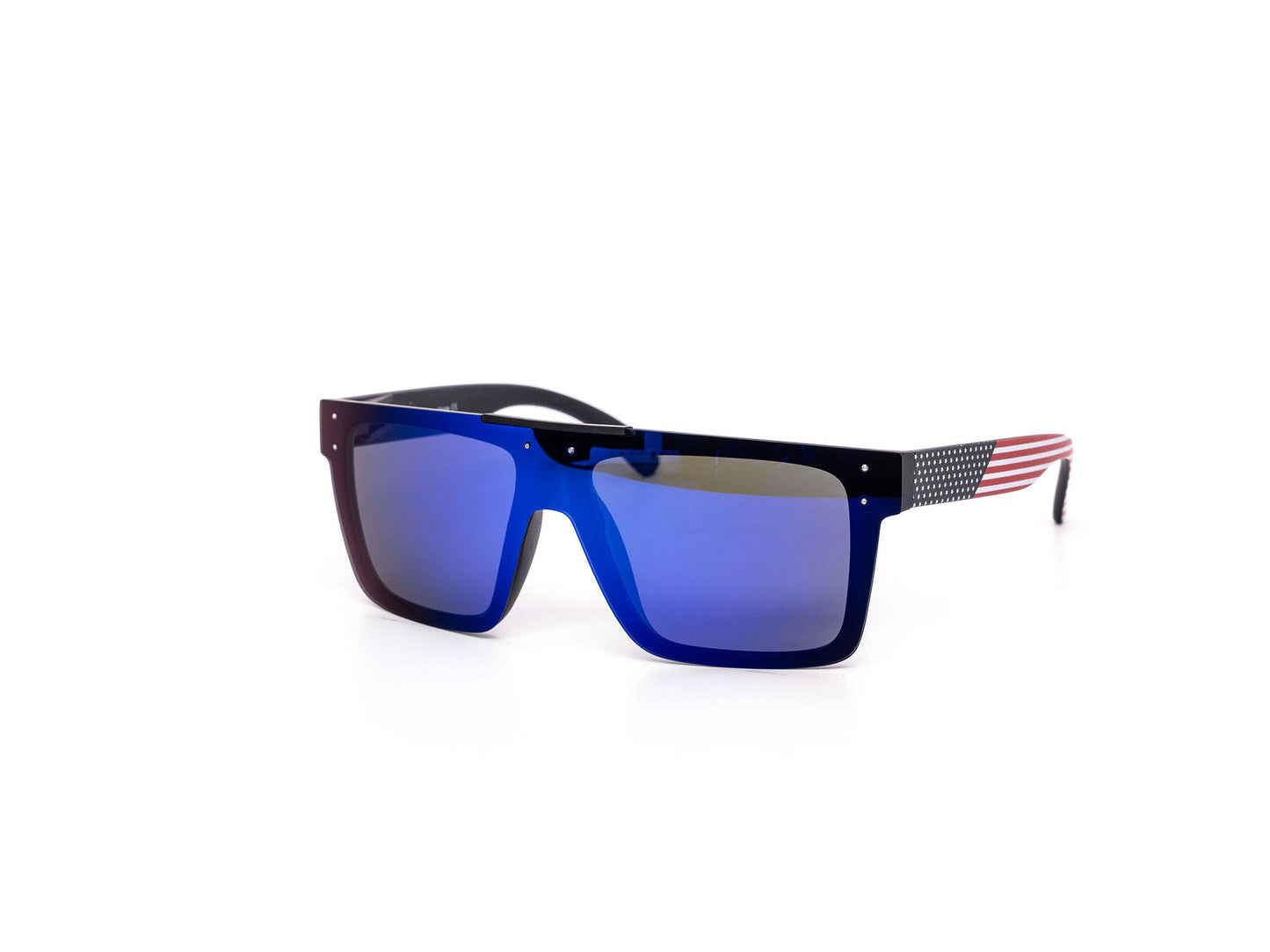 Polarized USA Shield Style Mirror Sunglasses