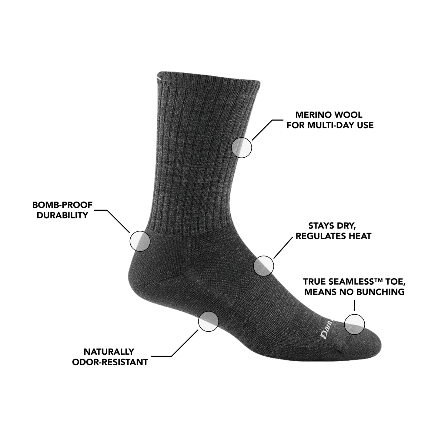 DTV-The Standard Crew Lightweight Lifestyle Sock