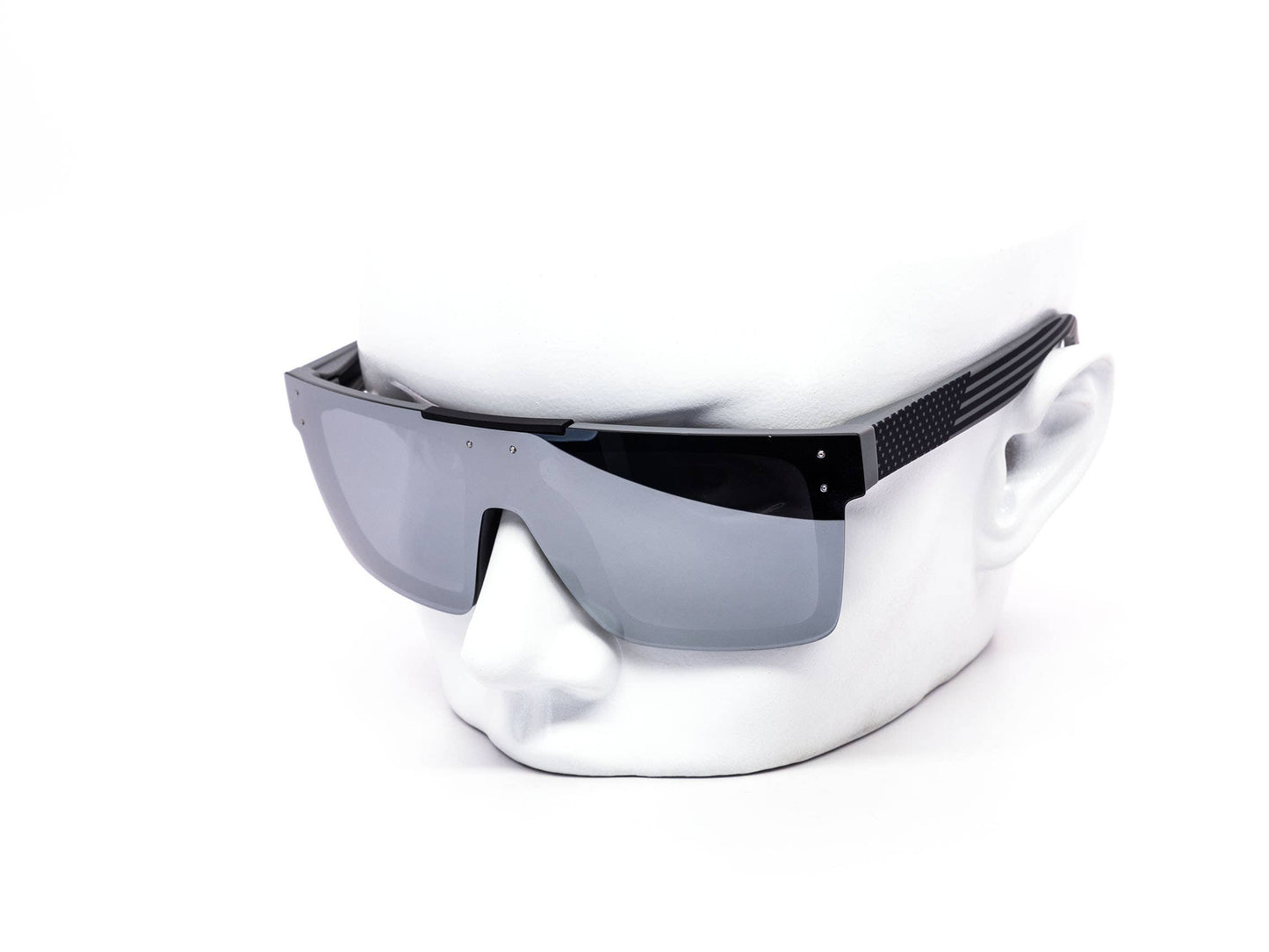 Polarized USA Shield Style Mirror Sunglasses