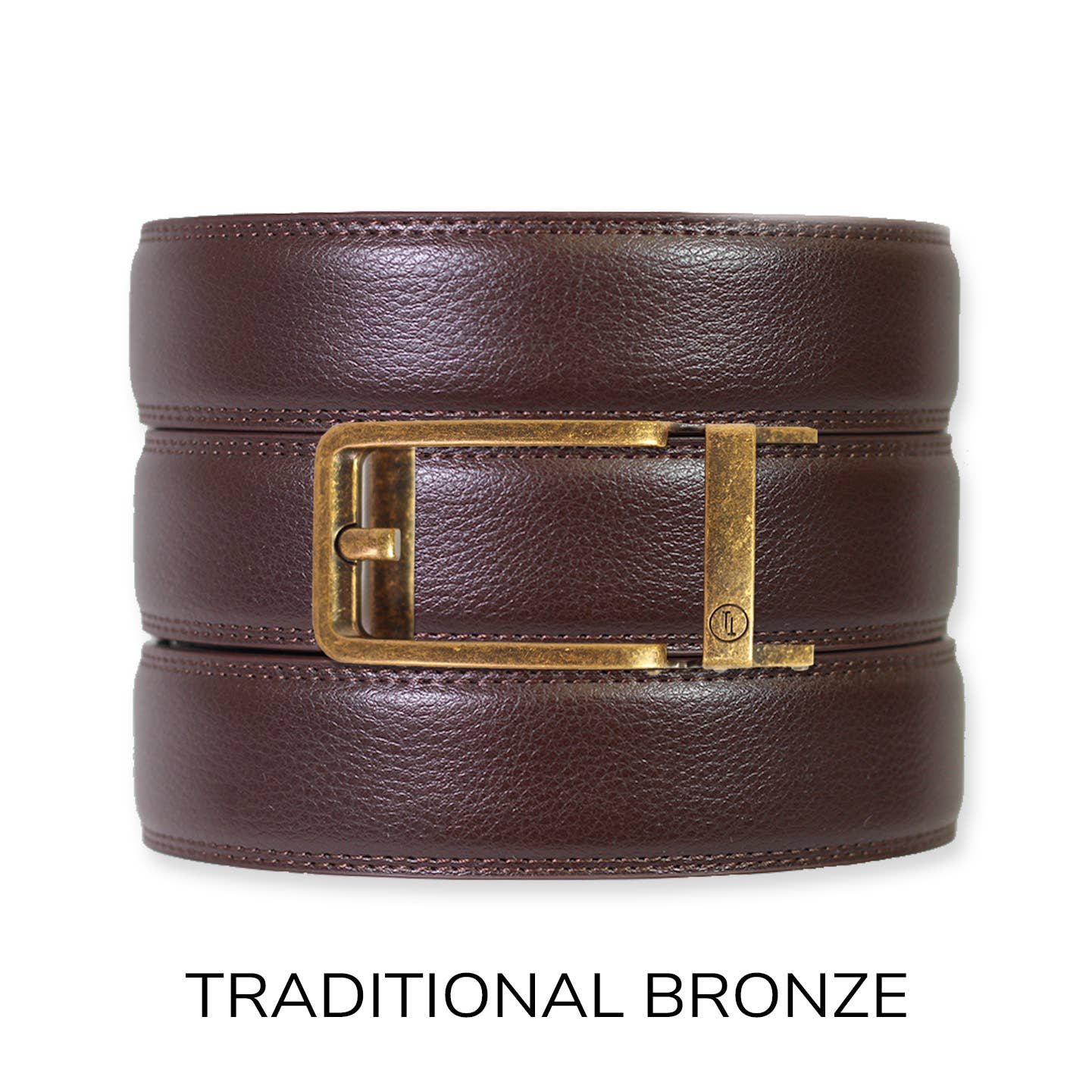 Espresso Leather Rachet Belt & Buckle Set