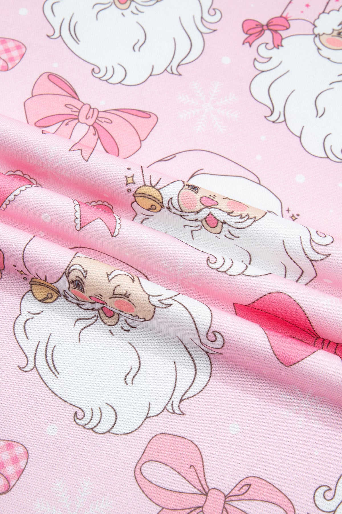 Pink Santa Baby Hich Neck Sweatshirt