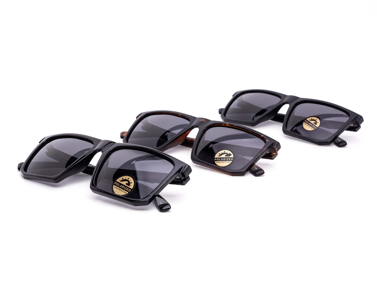 Polarized Sleek Flat-top Square Sunglasses