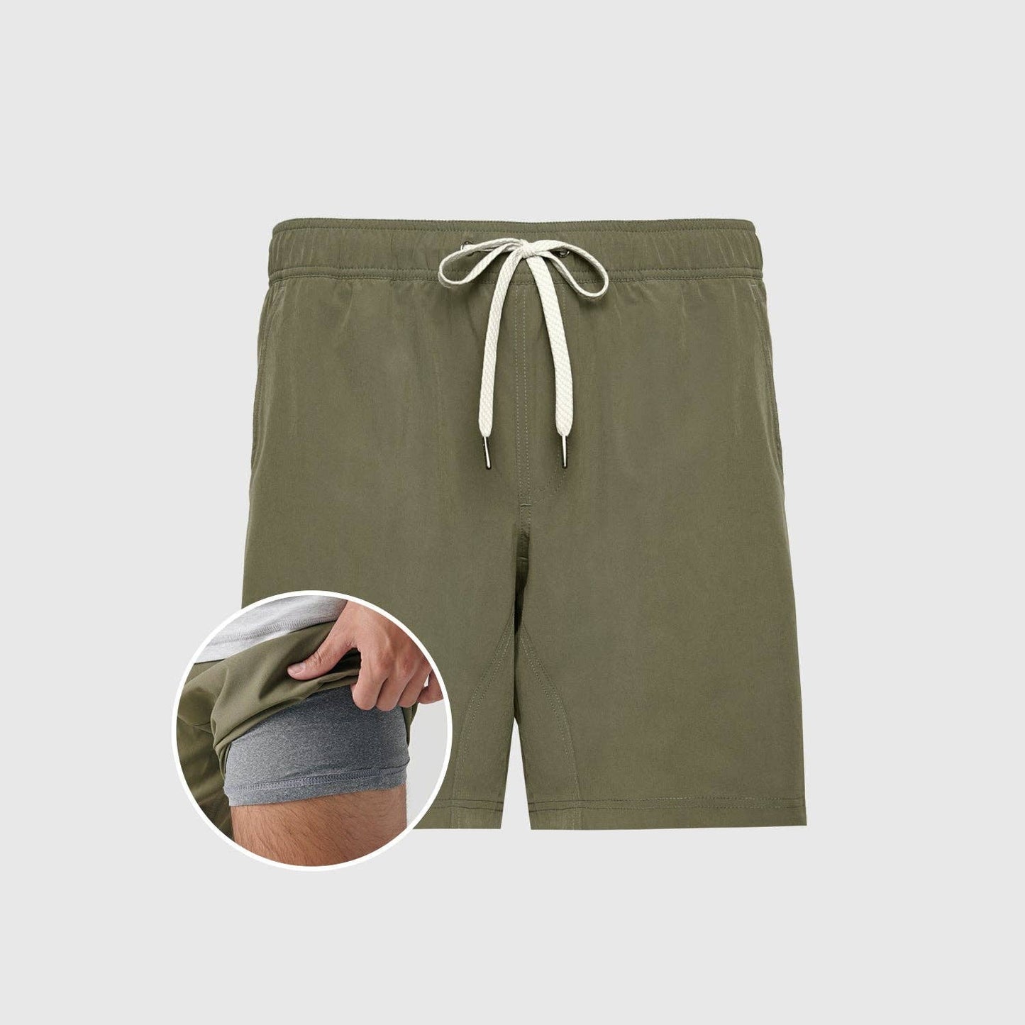 Shorts | Active | Quick Dry with Liner | Military Green