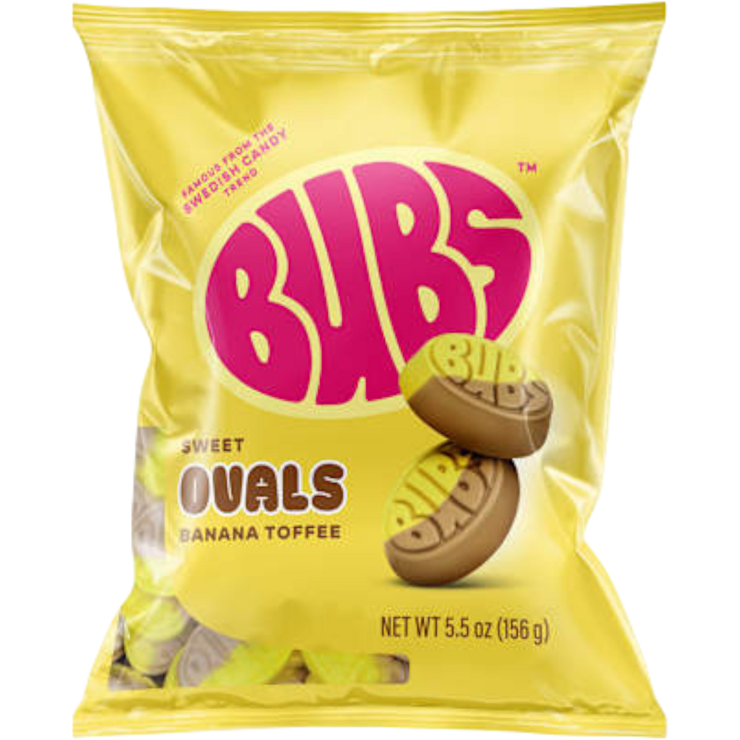 Bubs Ovals Banana Toffee Swedish Candy
