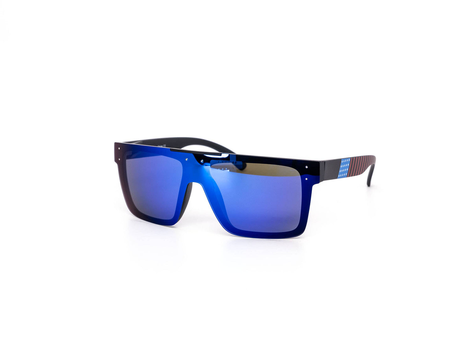 Polarized USA Shield Style Mirror Sunglasses