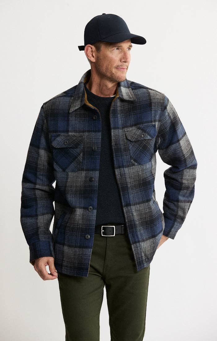 Thermal Lined Wool Blend Shirt Jacket