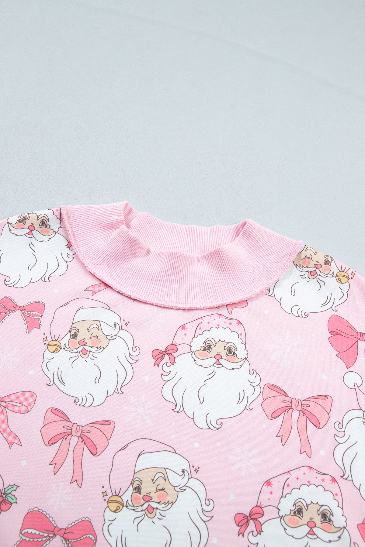 Pink Santa Baby  Hich Neck Sweatshirt