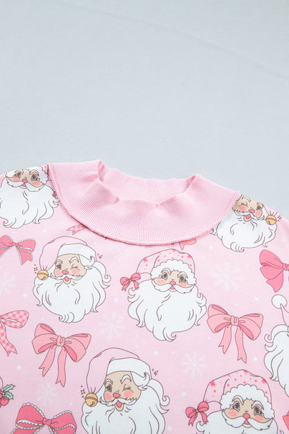 Pink Santa Baby  Hich Neck Sweatshirt