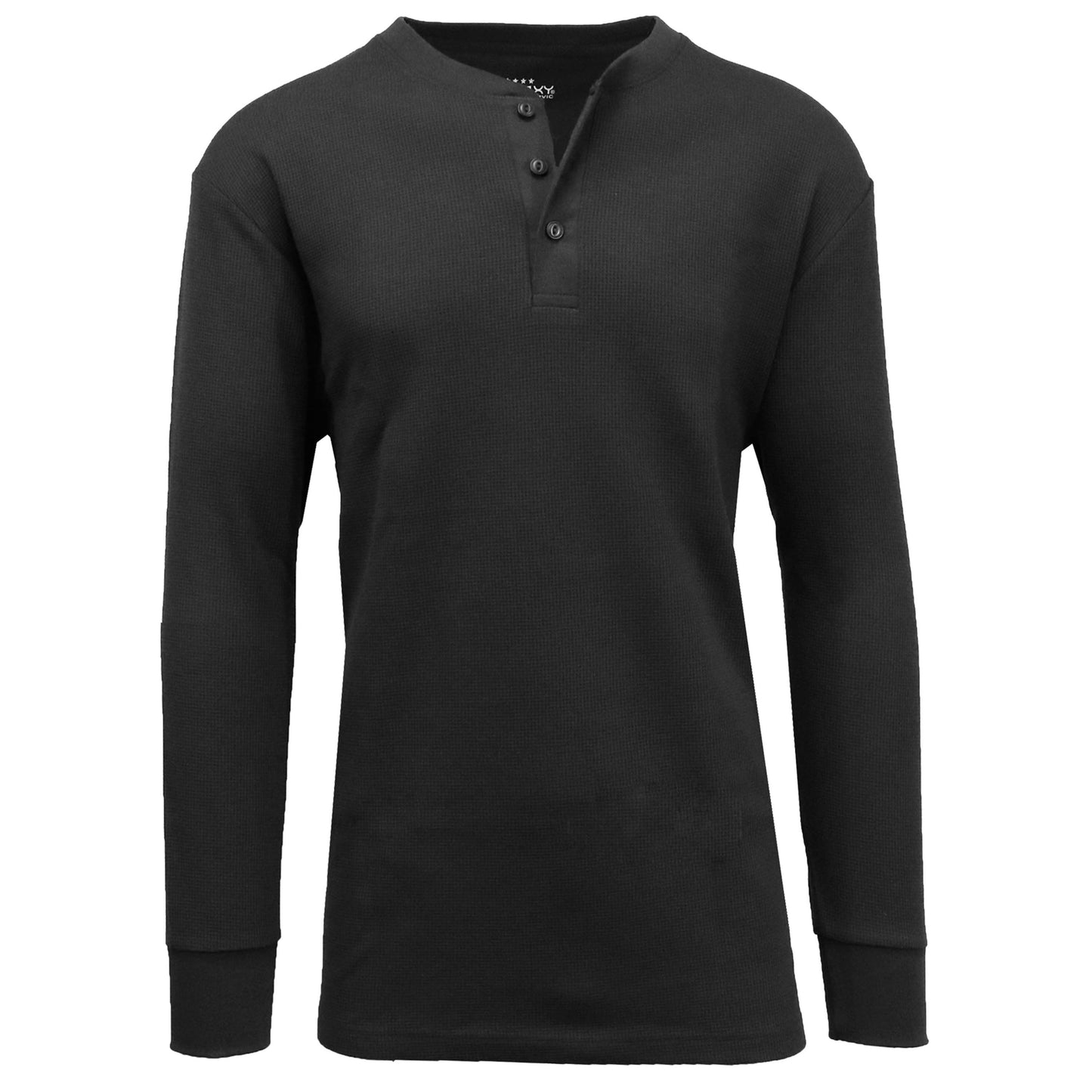 Men's Long Sleeve Waffle-Knit Henley Thermals Shirts