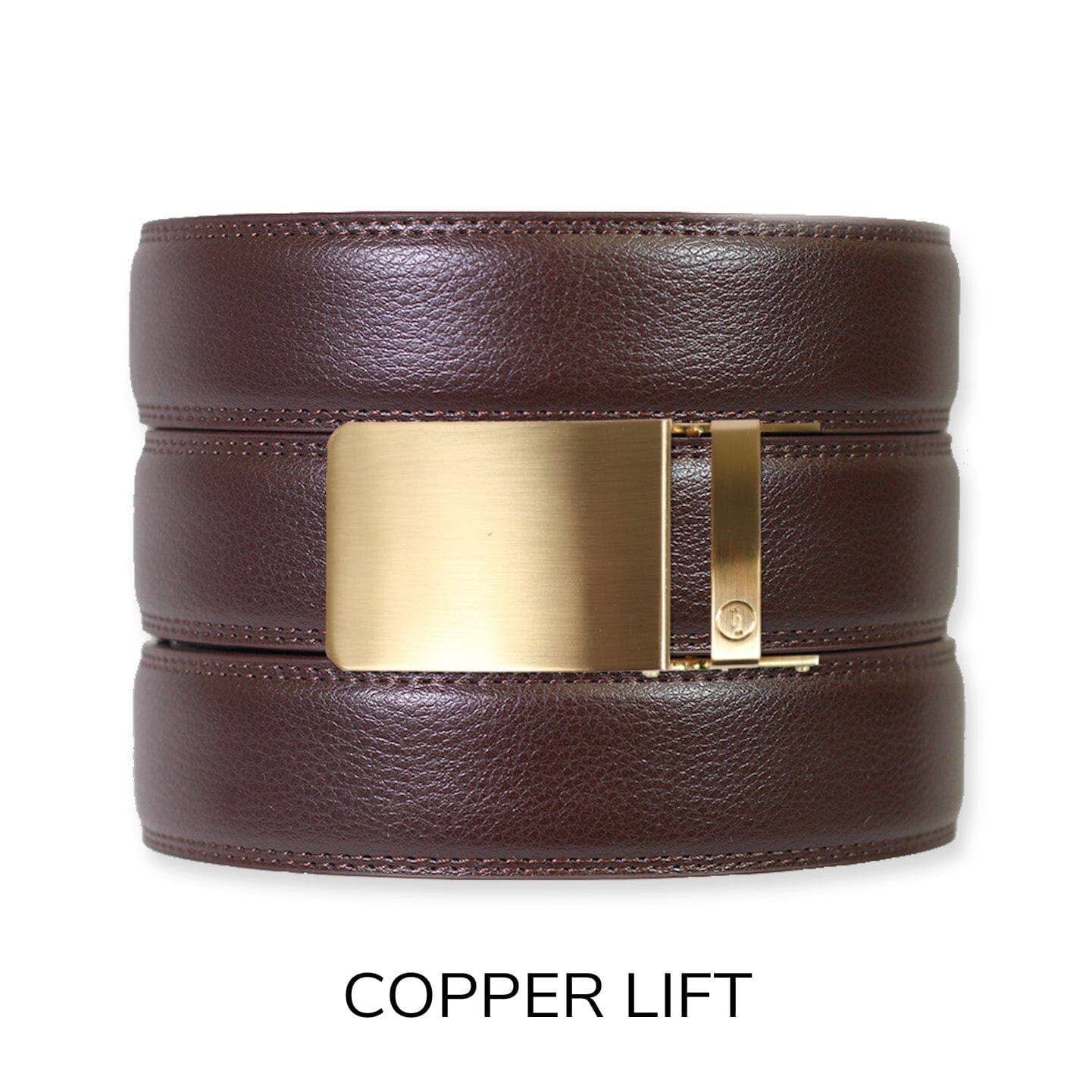 Espresso Leather Rachet Belt & Buckle Set