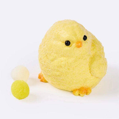 SqueezeSquad Taba Deluxe Premium Silicone Squishy Fidget Toy - Fuzzy Chick