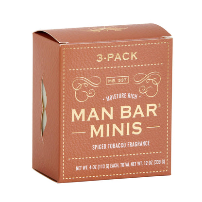 Man Bar Miniature Spiced Tobacco 3pc Gift Set