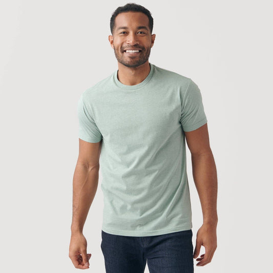 True Classic Heathered Bay mint Crew Neck T-Shirt