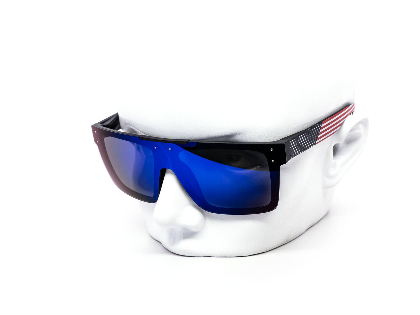 Polarized USA Shield Style Mirror Sunglasses