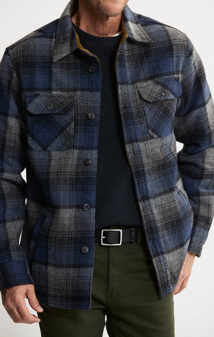 Thermal Lined Wool Blend Shirt Jacket