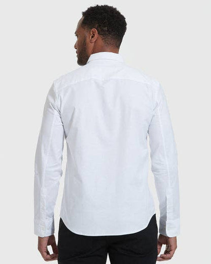 True Classic-Long Sleeve Button Up Shirt | Stretch Oxford | White