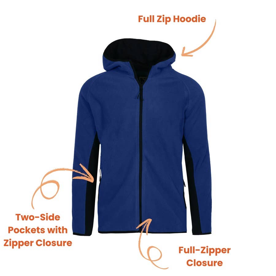Men's Polar Fleece Tech Zip Hoodie