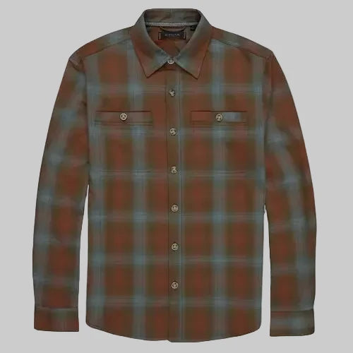 Dakota Grizzly Landon Fog Long Sleeve Flannel