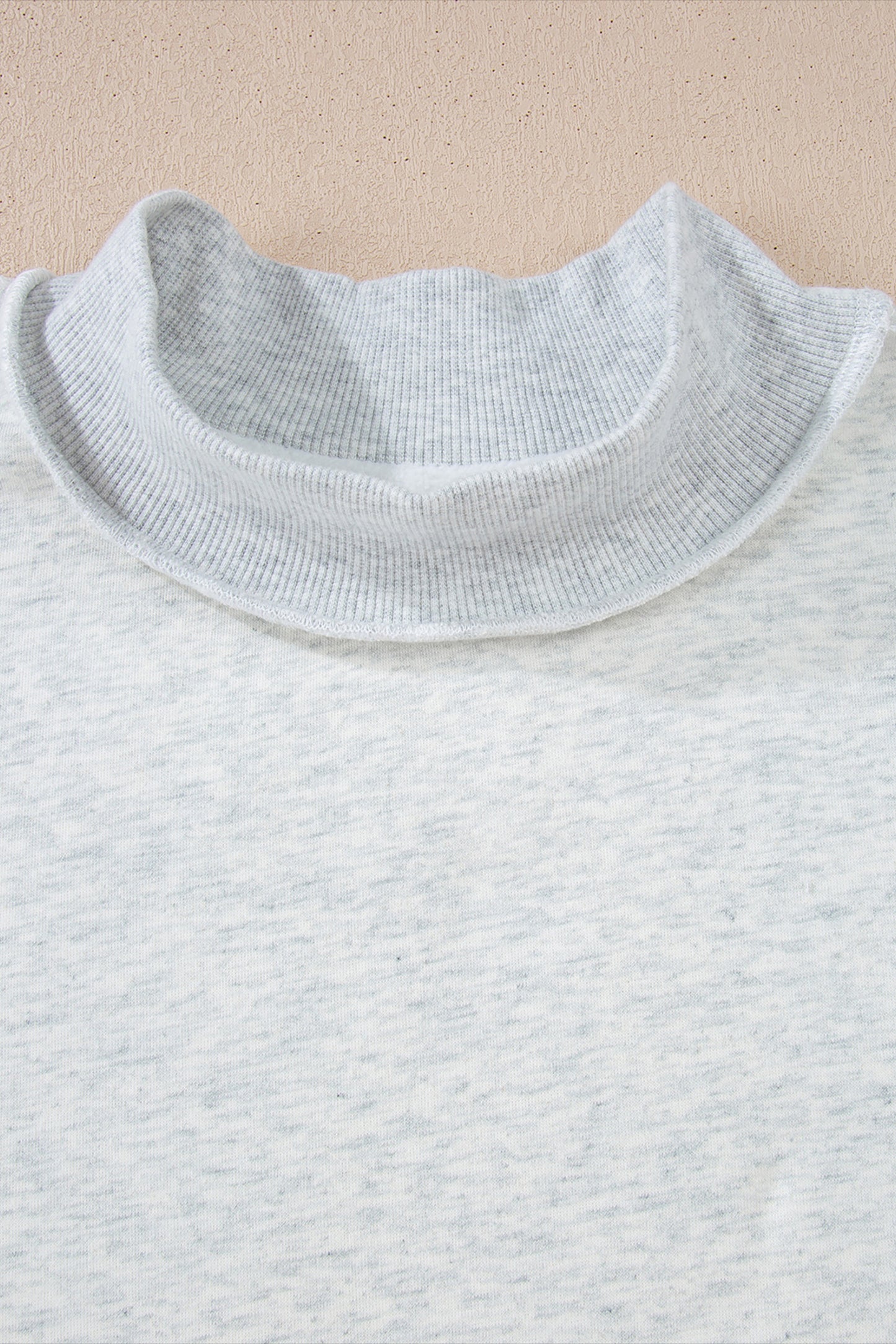 GAMEDAY Light Grey Oversize Drop Shoulder Reversible Mock Neck Sweatshirt