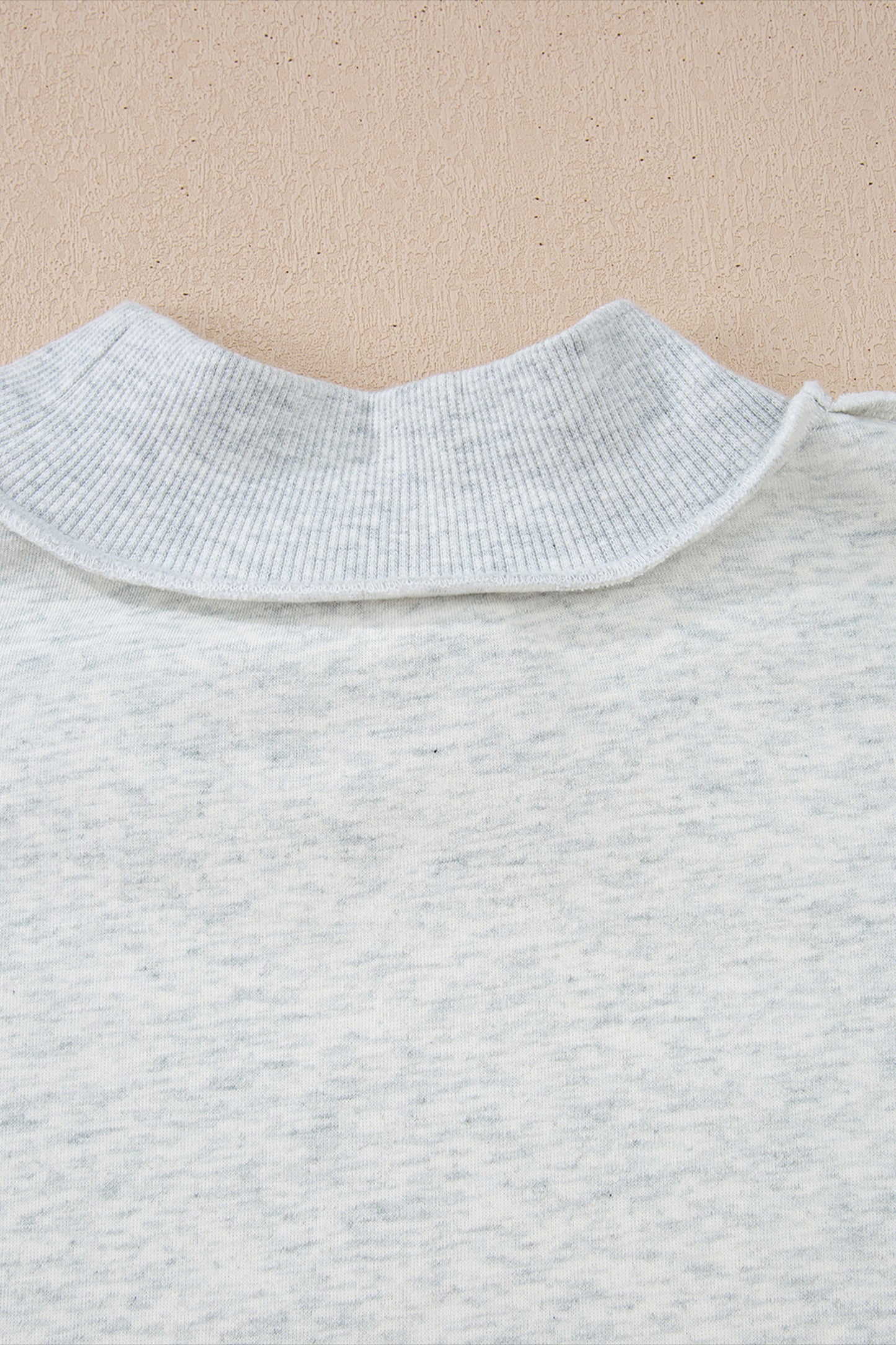 GAMEDAY Light Grey Oversize Drop Shoulder Reversible Mock Neck Sweatshirt