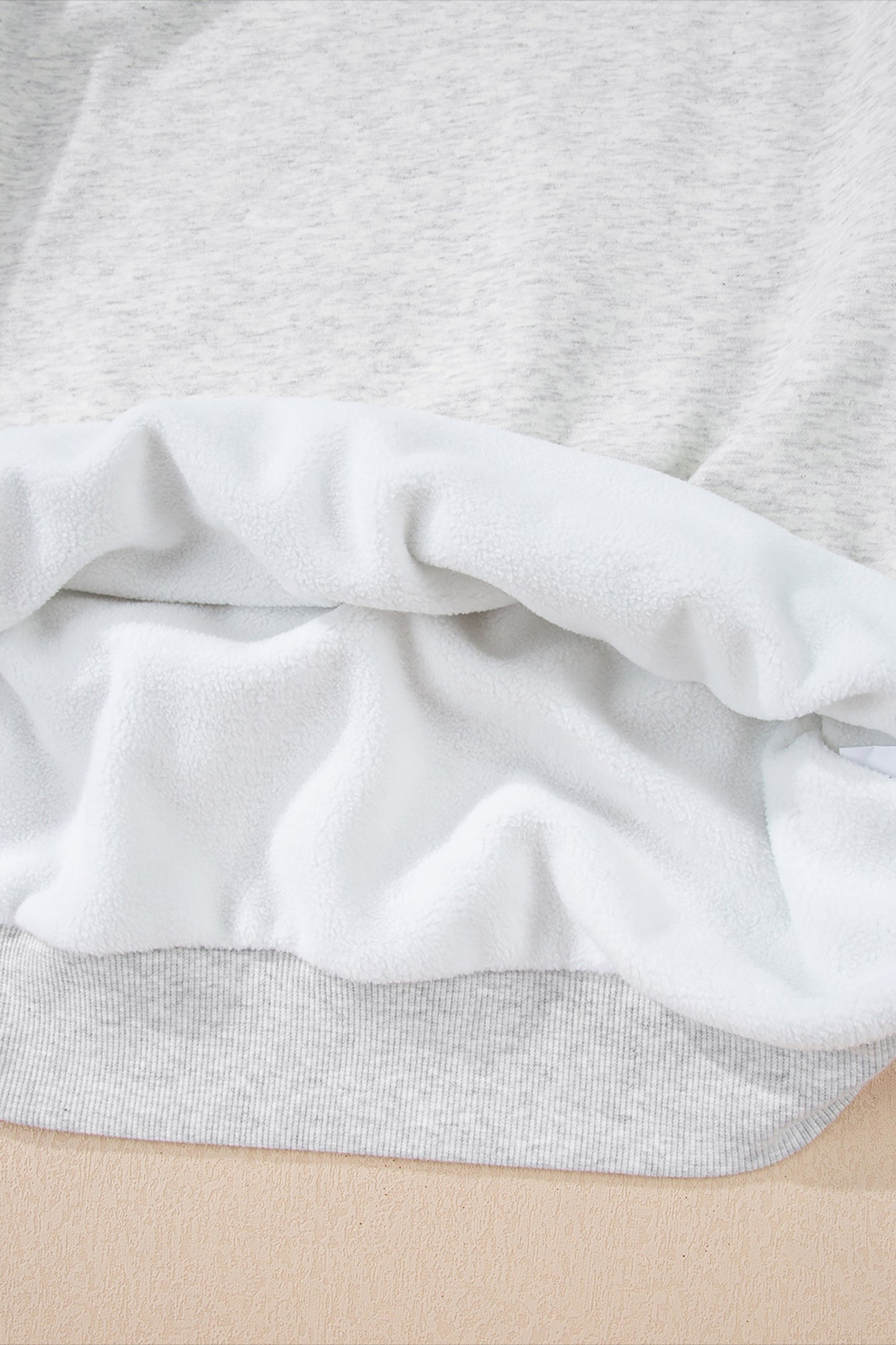 GAMEDAY Light Grey Oversize Drop Shoulder Reversible Mock Neck Sweatshirt