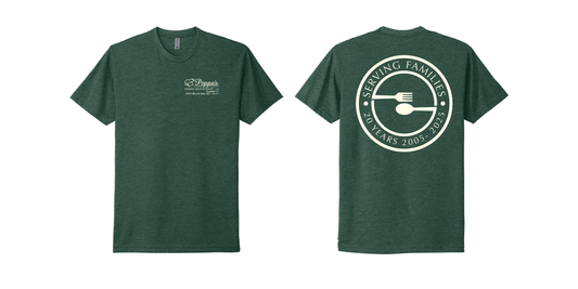 POPPAS FOREST GREEN W/ CREAM PRINT