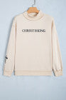 Christ is King High Neck Embroidery Sweatshirt