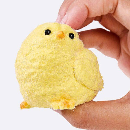 SqueezeSquad Taba Deluxe Premium Silicone Squishy Fidget Toy - Fuzzy Chick