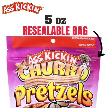 Ass Kickin' Churro Pretzels - 5 oz Resealable Bags