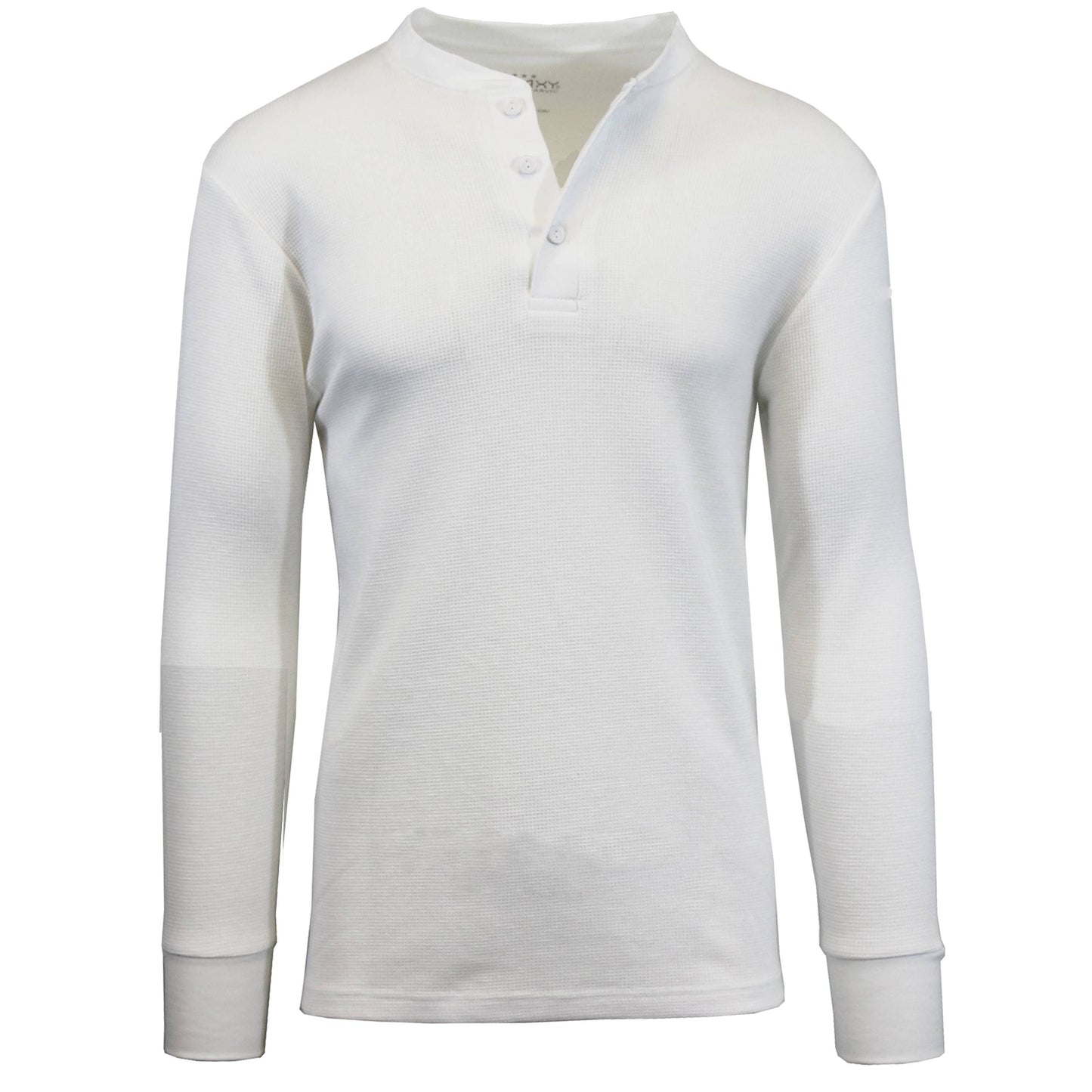 Men's Long Sleeve Waffle-Knit Henley Thermals Shirts