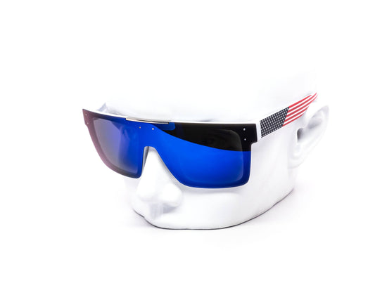 Polarized USA Shield Style Mirror Sunglasses