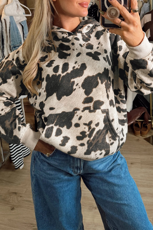 Western Print Regular Fit Hoodie