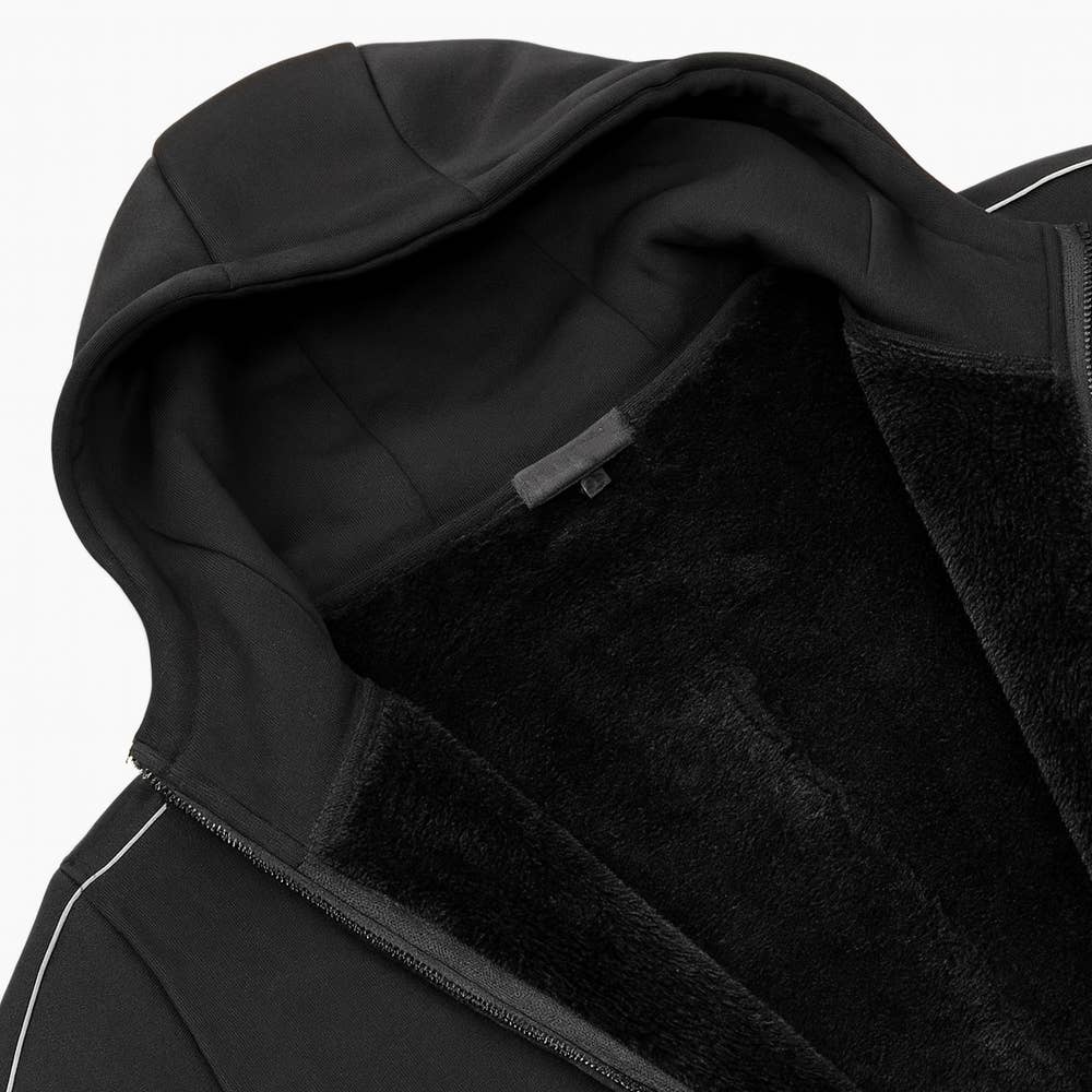 Men's Sherpa Fleece Lined Tech Full Zip Hoodie (S-3XL)
