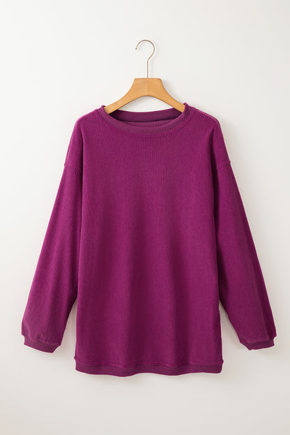 Ribbed Oversized Corduroy Sweatshirt