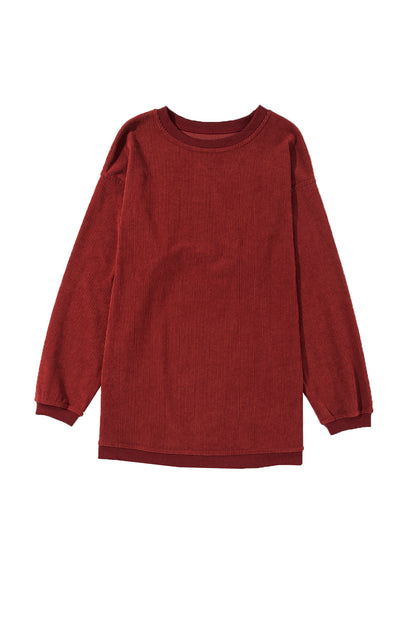 Ribbed Oversized Corduroy Sweatshirt