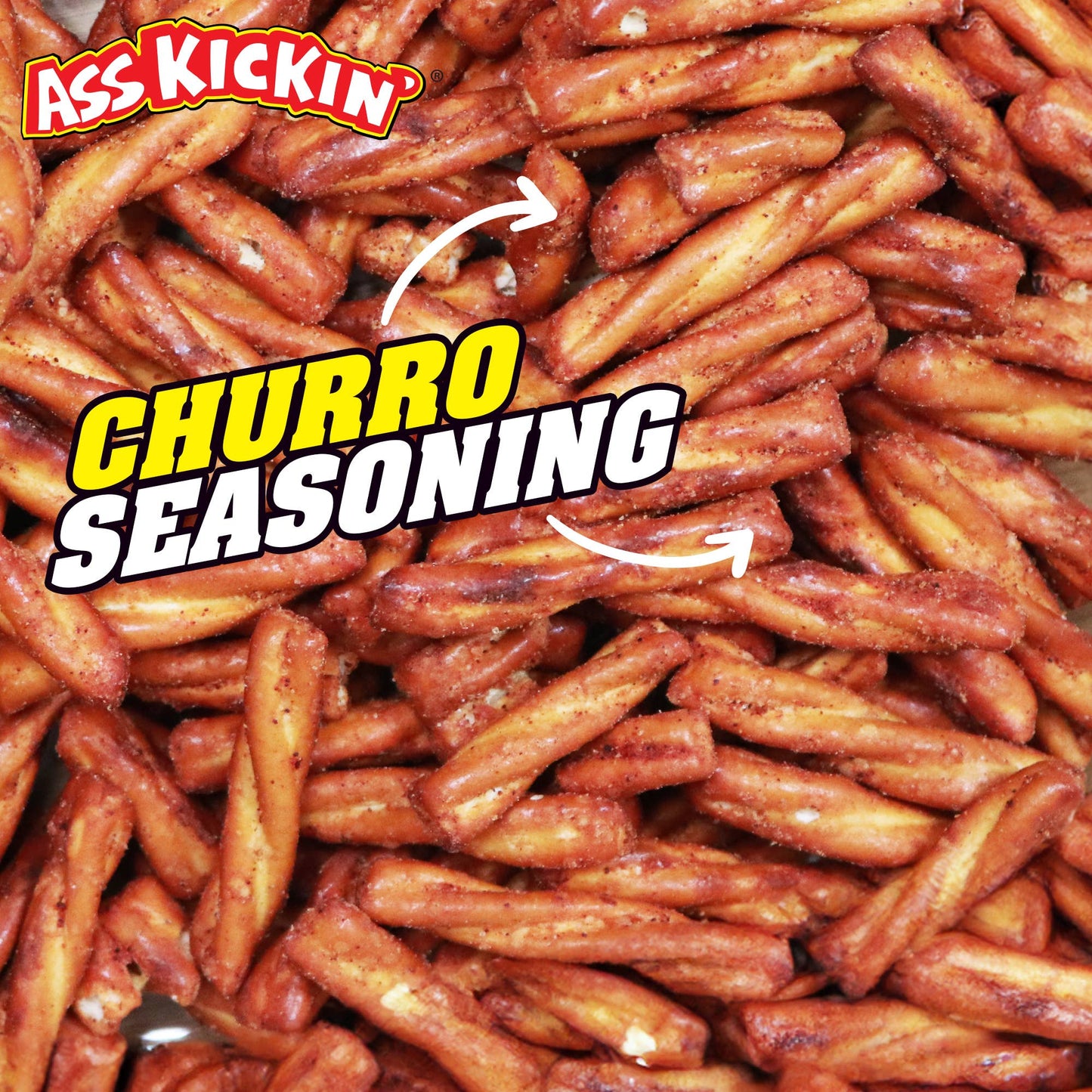 Ass Kickin' Churro Pretzels - 5 oz Resealable Bags