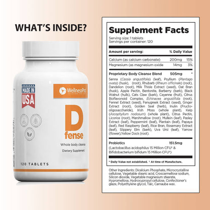 Body Detox Cleanse Dietary Supplement in 120 Tablets