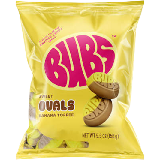 Bubs Ovals Banana Toffee Swedish Candy