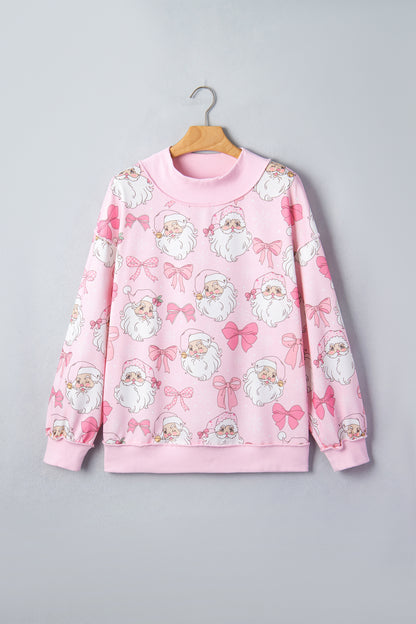 Pink Santa Baby  Hich Neck Sweatshirt