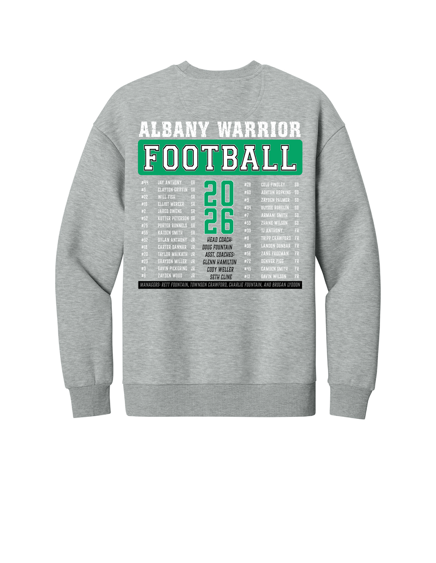 2026 WARRIOR FOOTBALL Crewneck Sweatshirt