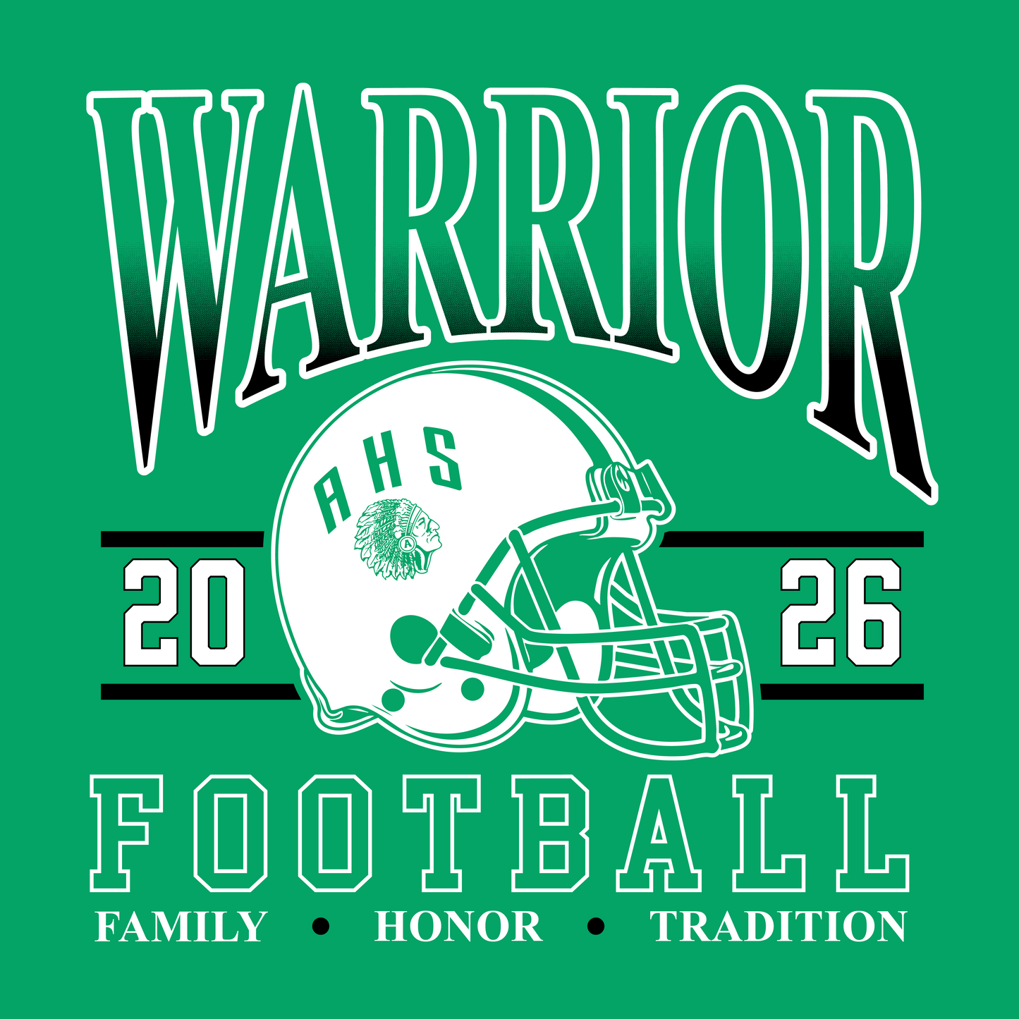 2026 WARRIOR FOOTBALL Kelly Green 18000